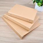 UV Coating A6 A5 Kraft Paper File Folder With Ring Binded for sale