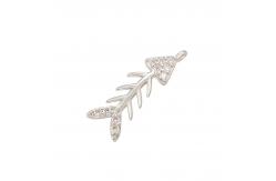 China Zircon Fish Bone Charm supplier