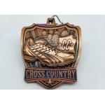 Sandblasting Relief Zinc Alloy Metal Medal For Running Event for sale