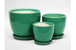 China Customized Round Ceramic Pots Wide Selection Drainage Included supplier