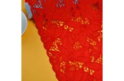 China Beautiful Leaf Guipure Embroidery Tulle Lace Fabric 135cm Width supplier
