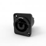 Black IP65 Female Powercon Connector 3 Pin LED Outdoor Use 250V/20A Chassis Connector for sale