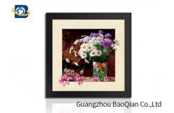 China Flower Pattern 5D Pictures 40x40cm Framed Bedroom Wall Image SGS Certificated supplier