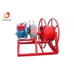 HONDA Gasoline Gas Engine Powered Winch , Cable Pulling Winch In Red Color for sale