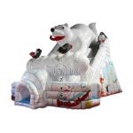 Polar Bear Themed Large Inflatable Slide CE Standard PVC Material Made for sale