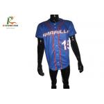 3D Printed Custom Team Sportswear Blue Baseball Jersey With Button Opening