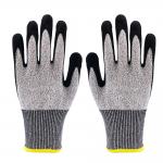 POPALM Safety Anti Cut Work Gloves , Sandy Nitrile Coated Gloves For Construction Work for sale