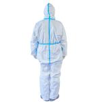 Antibacterial Isolation Protective Clothing With Tie / Magic Stick On Back for sale