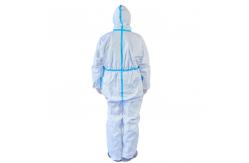China Antibacterial Isolation Protective Clothing With Tie / Magic Stick On Back supplier