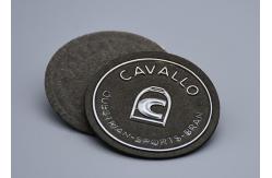 China Microfiber Material Embossed Patches With Custom Silver Logo supplier