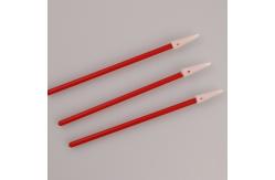 China 3 Cleanroom  Lint Free Pointed Foam Swab With Red Handle supplier
