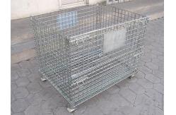 China Heavy Duty Wire Mesh Container Provide Casters Dividers Easy To Operate supplier
