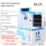Blue Coin-Operated LED Desktop Hardware Claw Arcade Machine for sale
