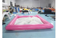 China Pink 0.6mm PVC Tarpaulin Inflatable Sea Pool Fire Resistant With Net supplier