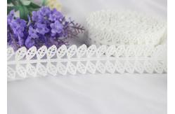 China Guipure Embroidery Water Soluble Polyester Lace Trim with Bilateral Leaves supplier