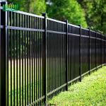 Ornamental Modern Metal Iron 1.2m High Tubular Steel Fence Powder Coated for sale