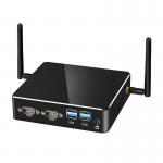Core i3 8130U Industrial PC DDR4 16G Dual Ethernet Fanless Black Mini Computer for sale