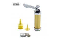 China 6 Nozzles Cookie Press Gun Kit 12 Flower Mold Pastry Tips Aluminum ABS supplier