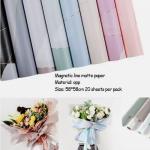 Recycled Pulp Magnetic Lines Flower Wrapping Paper for Gravure Printing Compatibility