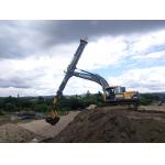 Excavator Telescopic Long Arms With Hydraulic Clamshell Bucket For Foundation for sale