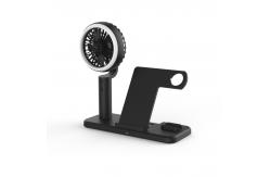 China 15W Fast Wireless Charging Stand With Fan Light supplier