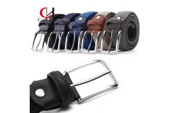 China 120CM Length Braided Elastic Belt Holeless Pin Buckle Smooth Surface supplier