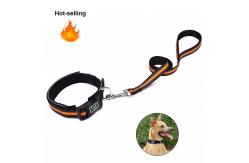China Durable Dog Collar Leash Set Personalized Dog Collar With Reflective Strip supplier
