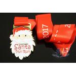 Christmas Festival Fun Run Metal Award Medals Gold Plating Sublimated Ribbon for sale