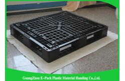 China 1200 * 1000mm Lightweight Plastic Pallets , Single Solid Deck Stackable Plastic Pallets supplier