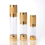 PE PET ABS Cosmetic Airless Lotion Bottles 15ml 30ml 100ml for sale
