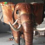 Mall Decoration Custom Made Animatronics Fiberglass Elephant Statue 4.5 meters for sale