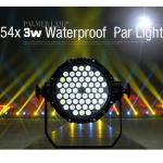 Waterproof Par LED Event Lighting 162Watt 54X3W RGB DMX 512 Stage DJ Theatre Projector for sale