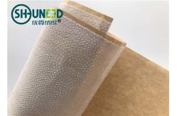China Eco Friendly Fusible Non Woven Interlining Fabric With Yellow Adhesive Release Paper supplier