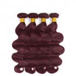 99j Color Burgundy Ombre Hair Weave Extension Body Wave Virgin Hair Bundle No Smell for sale