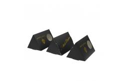China Black Triangle Packaging Box With Transparent Window supplier