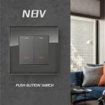 Glass Panel KNX Wall Switch Home Automation System Tact Smart Wall Light Switches for sale