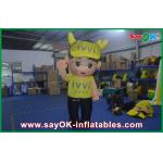 2M Middle Outsite Yellow Inflatable Cartoon Characters Exquisite For Childern for sale