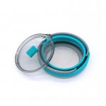 Silicone Collapsible Camping Kettle 1.0L With Plastic Lid