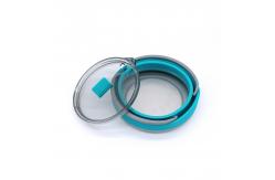 China Silicone Collapsible Camping Kettle 1.0L With Plastic Lid supplier