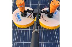 China Solar Panel Cleaning Washing Machine with Double Head Wapper and Lithium Robot Battery supplier