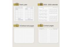 China 365 Days 80gsm Paper A5 Green Daily Planner 2023 Customization Daily Schedule supplier