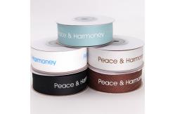 China Screen Ink Personalised Printed Ribbon Polyester Material Custom Logo supplier