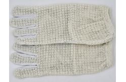 China Three Layer Cotton Mesh Goatskin Beekeeping Gloves with White Short  Sleeve supplier