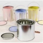 Steel Bucket Metal Lever Lid Paint Tin Can Custom Size Printing for sale
