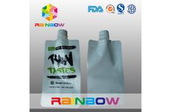 China 350ml 500ml 1L Foil Pouch Packaging , leakage prood glossy white Spout Pouch supplier