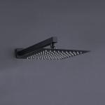 Matte Black Luxury Rain Bathroom Shower Faucets Mixer Set