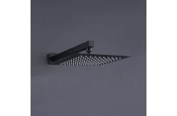 China Matte Black Luxury Rain Bathroom Shower Faucets Mixer Set supplier