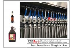 China Automatic Linear Piston Filling Machine for Worcester Sauce Food Bottle supplier