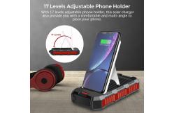 China ABS PC Outdoor Wireless 30000mAh Solar Power Bank With Solar Panel supplier