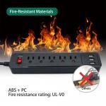 USB C Smart Charger Lightning Protection Plug , Surge Protector Power Strip 10KA